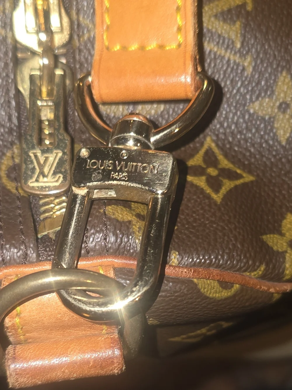 Authentic Louis Vuitton Keepall Bandoulière 60 Monogram Duffel Travel Bag Strap